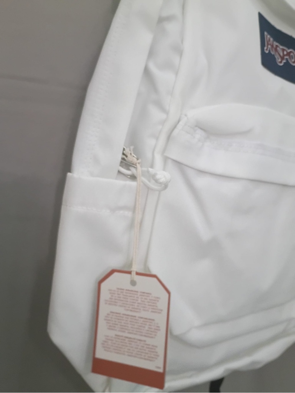Jansport White Classic Daypack with Black Accents - Picture 7 of 9